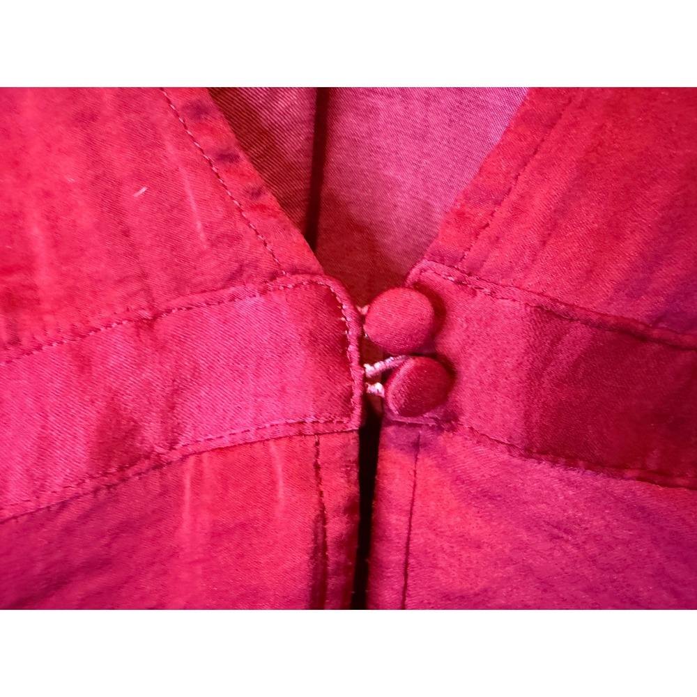 Intimately Free People‎ Deep V-Neck Satin Camisole Top Red Large - Picture 3 of 15
